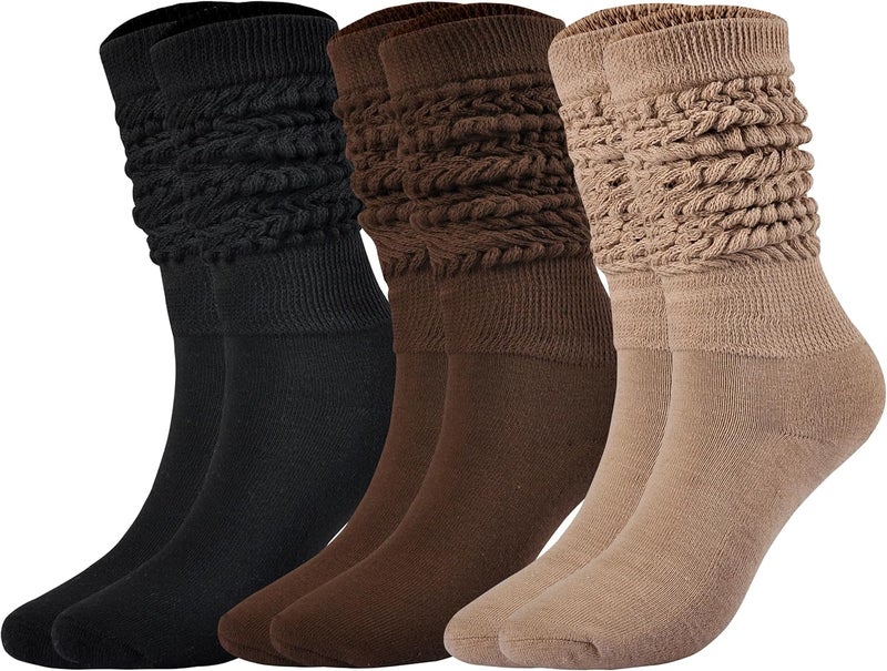 JORMATT Women Slouch Socks Thick Boot Socks Soft Extra Long Knee High Scrunch Socks Size 5-10 - Image 1